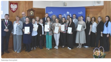 Nagroda Burmistrza Malborka za osiągnięcia dydaktyczno-wychowawcze dla p. Janiny Łańko