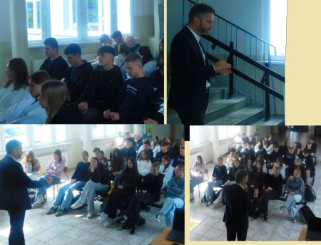 Spotkanie uczniów klas VIII z Radnym Miasta Malborka