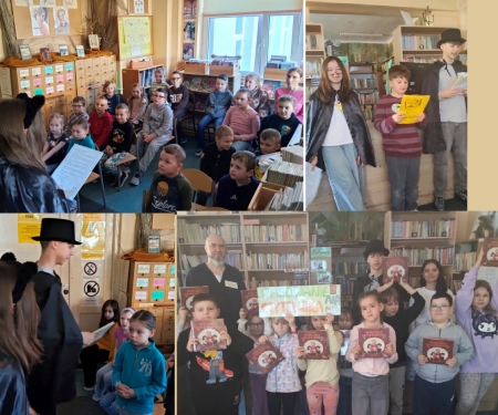 Odbyło się pasowanie na czytelnika w bibliotece szkolnej uczniów klas I a i I b