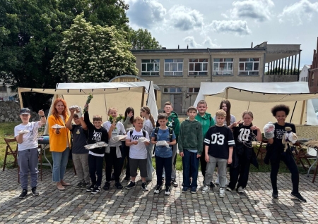 Warsztaty plastyczne kl. 5 b w Szkole Łacińskiej