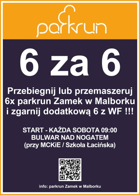 ''6 za 6'' Parkrun Zamek w Malborku